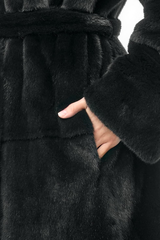 Норка BLACKGLAMA Английский воротник пластины 