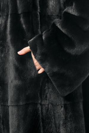 Норка BLACKGLAMA пластины стойка воротник