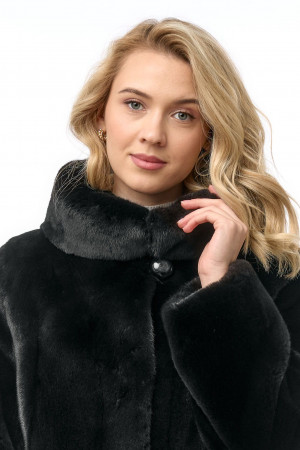 Норка BLACKGLAMA с капюшоном пластины 