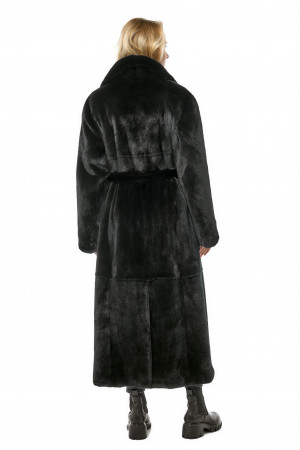 Норка пальто BLACKGLAMA пластины английский воротник